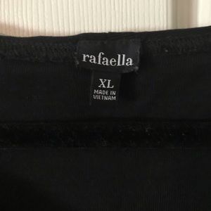 Rafaella Tops - 3 qtr sleeve black top with gold embellishments Rafaella Tops - 3 qtr sleeve black top with gold embellishments